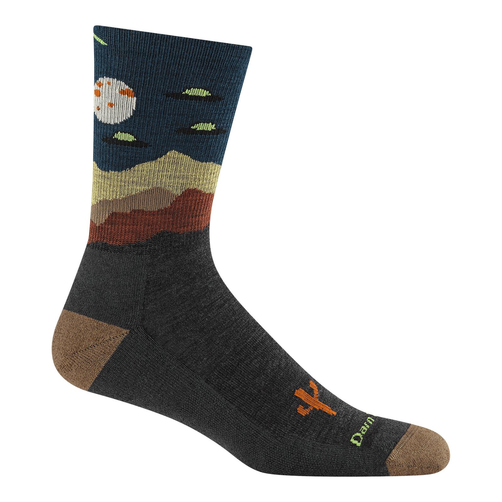 Darn Tough 5051 Charcoal Men's Spaced Out Micro Crew Lightweight Hiking Socks