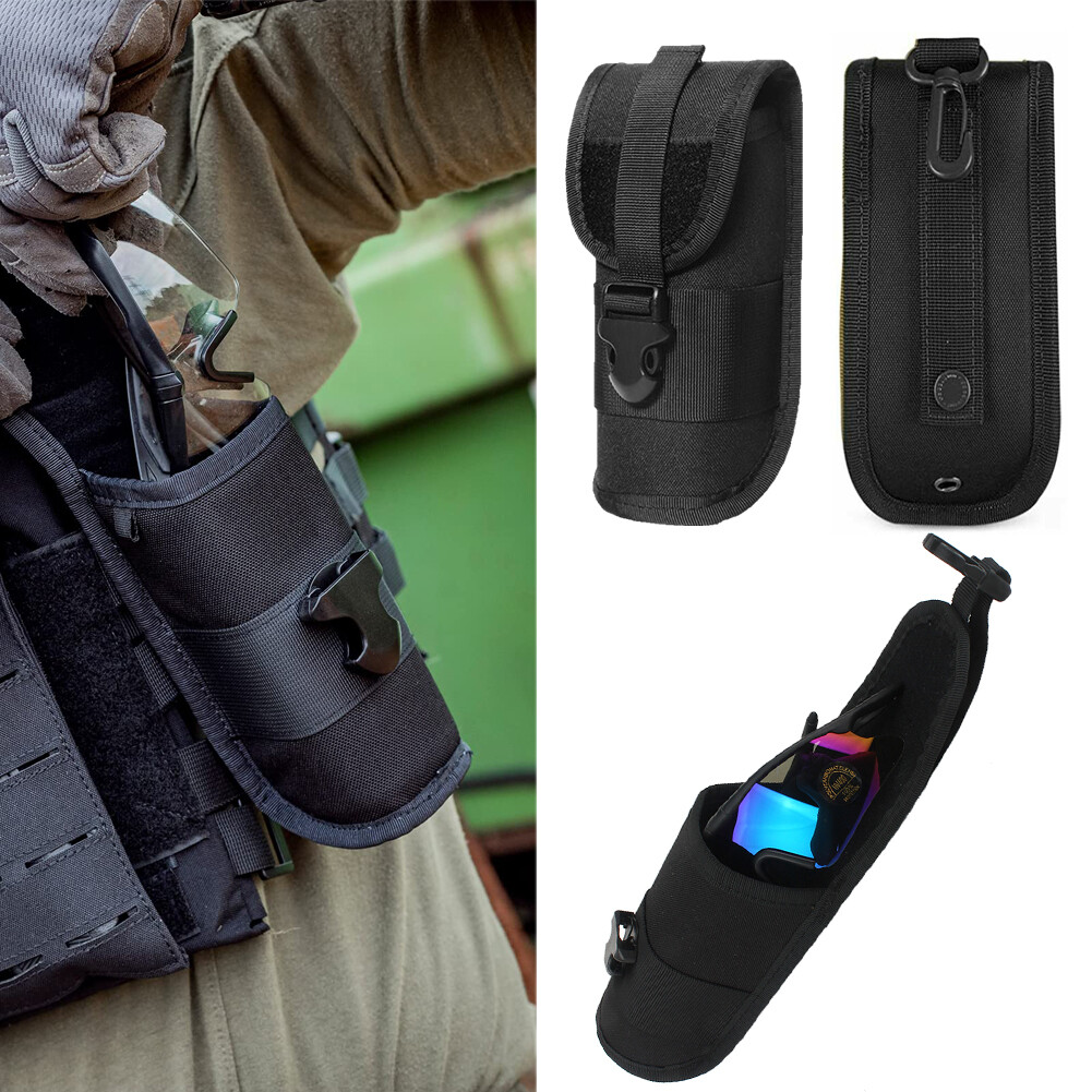 Tactical Molle Eyeglass Case Outdoor Sunglasses Waist Pack Goggles Storage Box