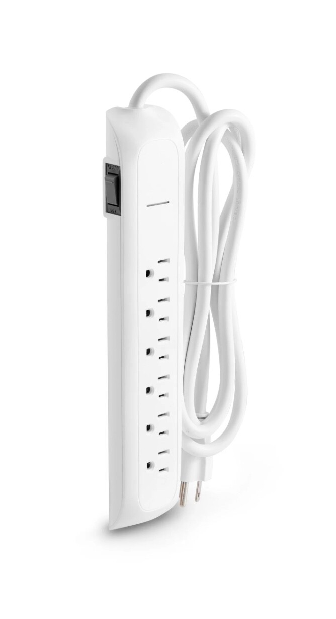 Poppin 6-Outlet Power Strip, 6' Cord  ( Pack of 2 )