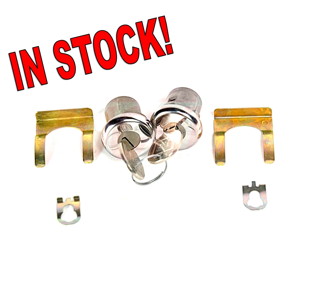 1967-1987 Chevy C10 GMC Truck Exterior Door Lock Set 2 Locks 2 Matching Keys