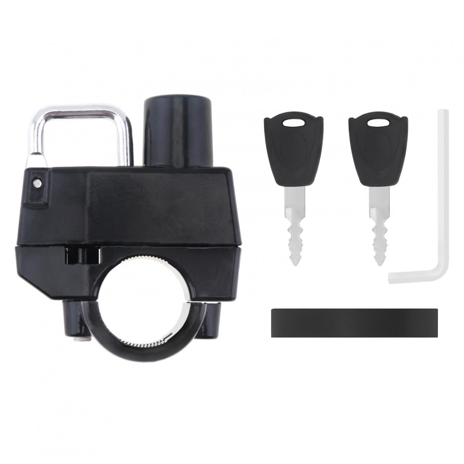 Universal Motorcycle Helmet Lock Anti-Theft Helmet Safety Lock Metal 22mm-25mm