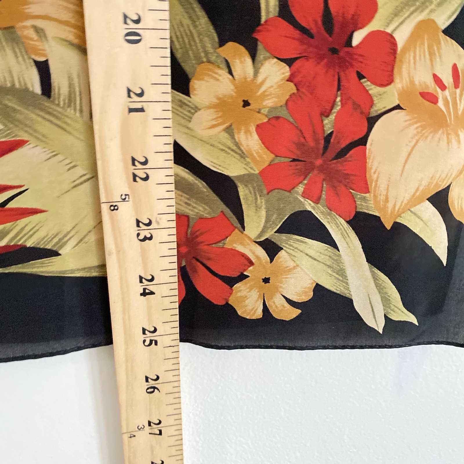 Liz Claiborne Silk Scarf Tropical Floral Print Colorful Hawaiian