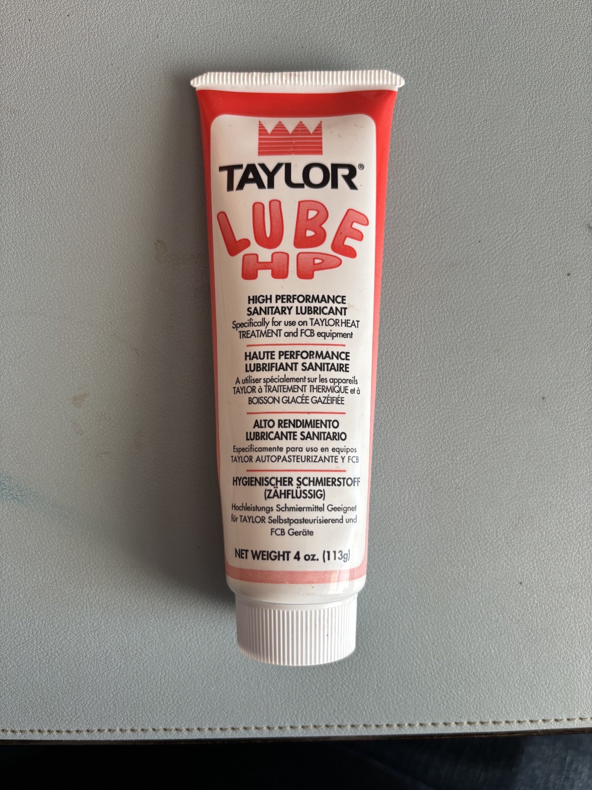 Taylor HP  Lube 48232 Red Tube High Performance Sanitary Lubricant 4oz