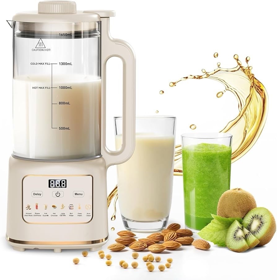 55oz Nut Milk Maker, 10 in 1 Automatic Nut Milk Maker, Almond Milk Machine