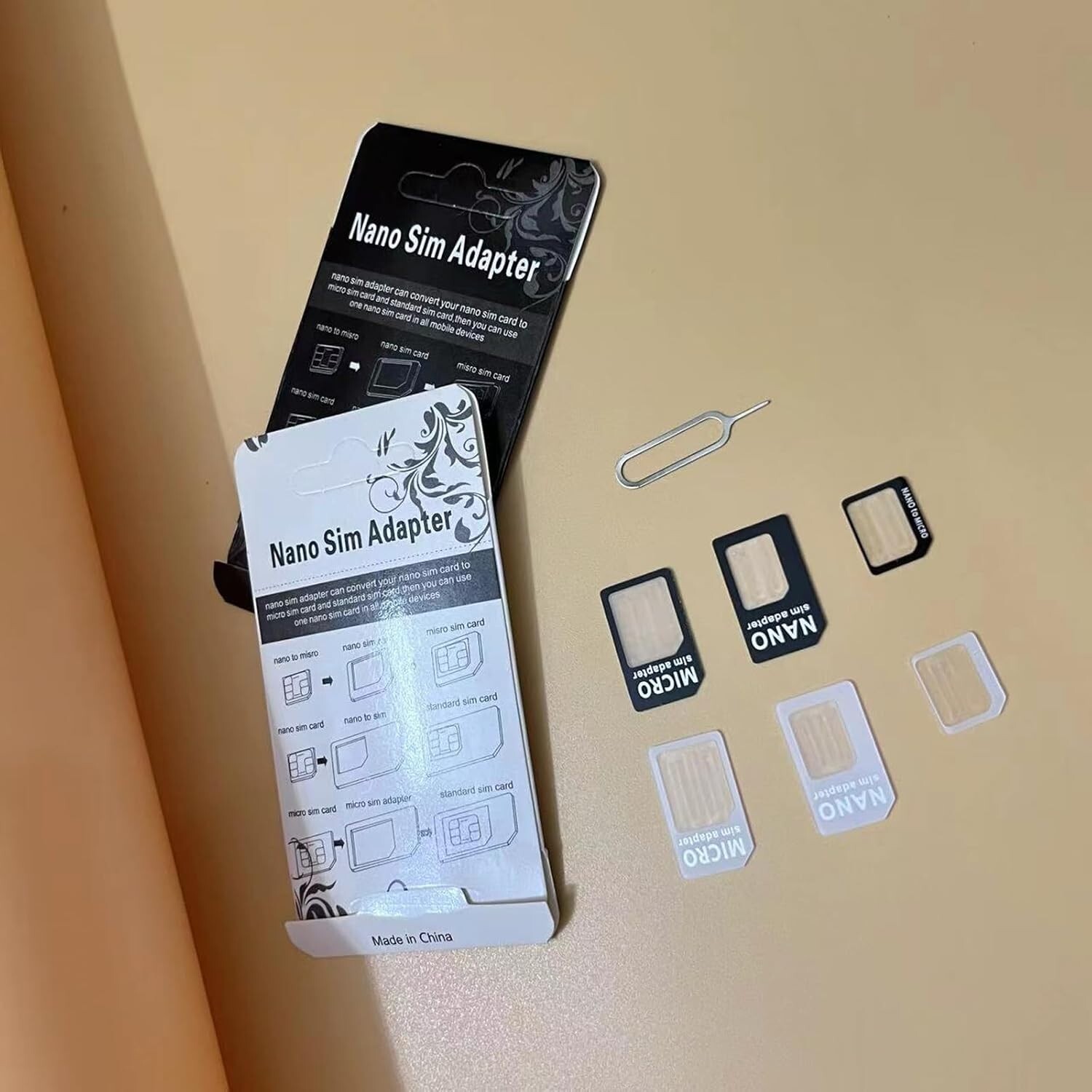 SIM Card Adapter Converter Set for Mobile Devices & Phones (Nano & Micro)