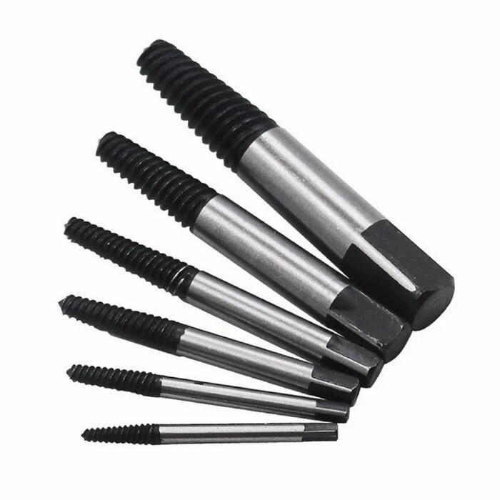 New6Pcs Screw Extractor Set Hex Head Multi-Spline Easy Out Bolt Extractor Set