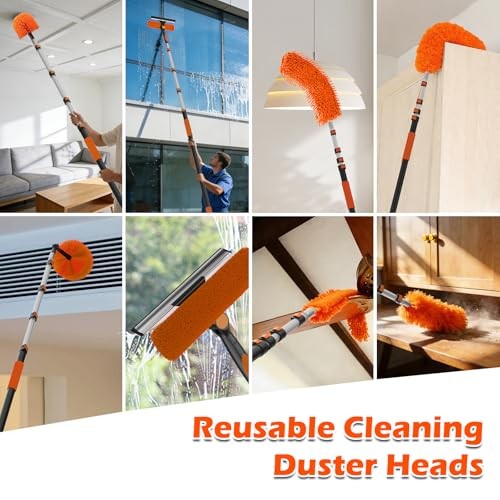 High Ceiling Duster Kits with 3-12FT Adjustable Pole - Includes Extra Long