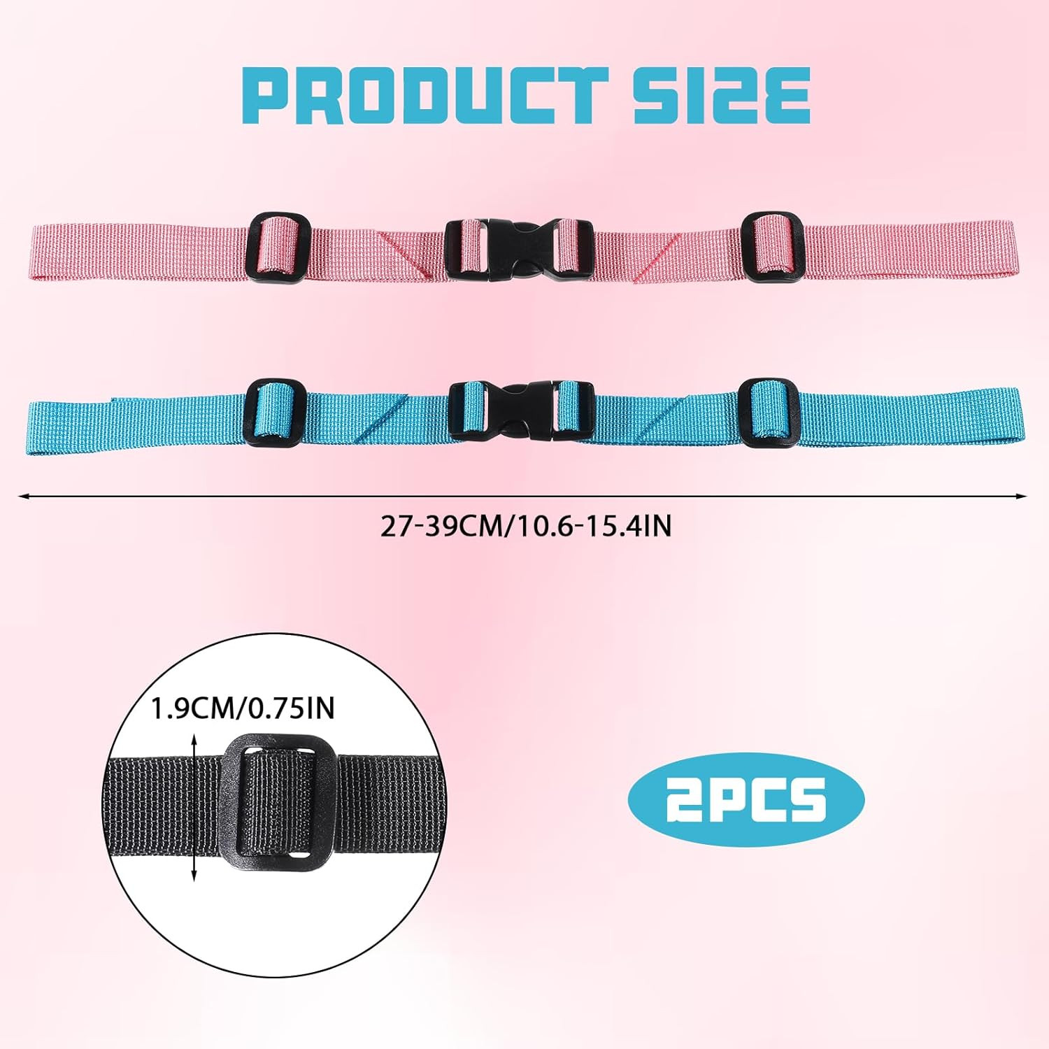 2 Pack Universal Backpack Chest Strap, Adjustable Replacement Backpack Sternum S