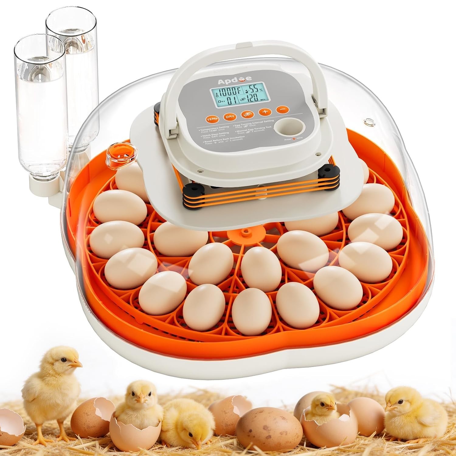 Hatching Eggs Incubator for 25 Eggs Automatic Egg Turning Temperature Control