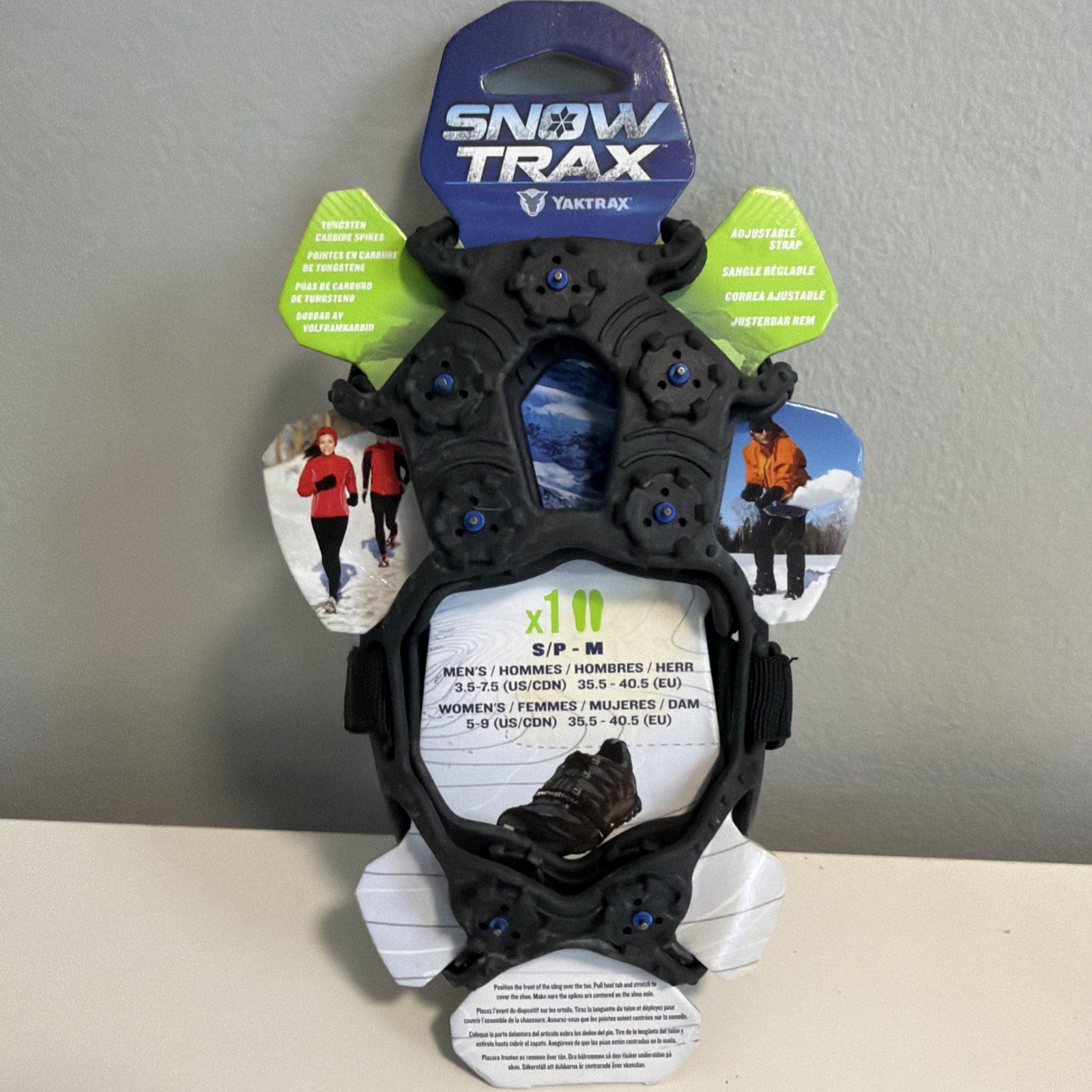Snow Trax Snow Shoes Foot Traction Snow Ice Size S/M  Men's 3.5-7.5, Women's 5-9