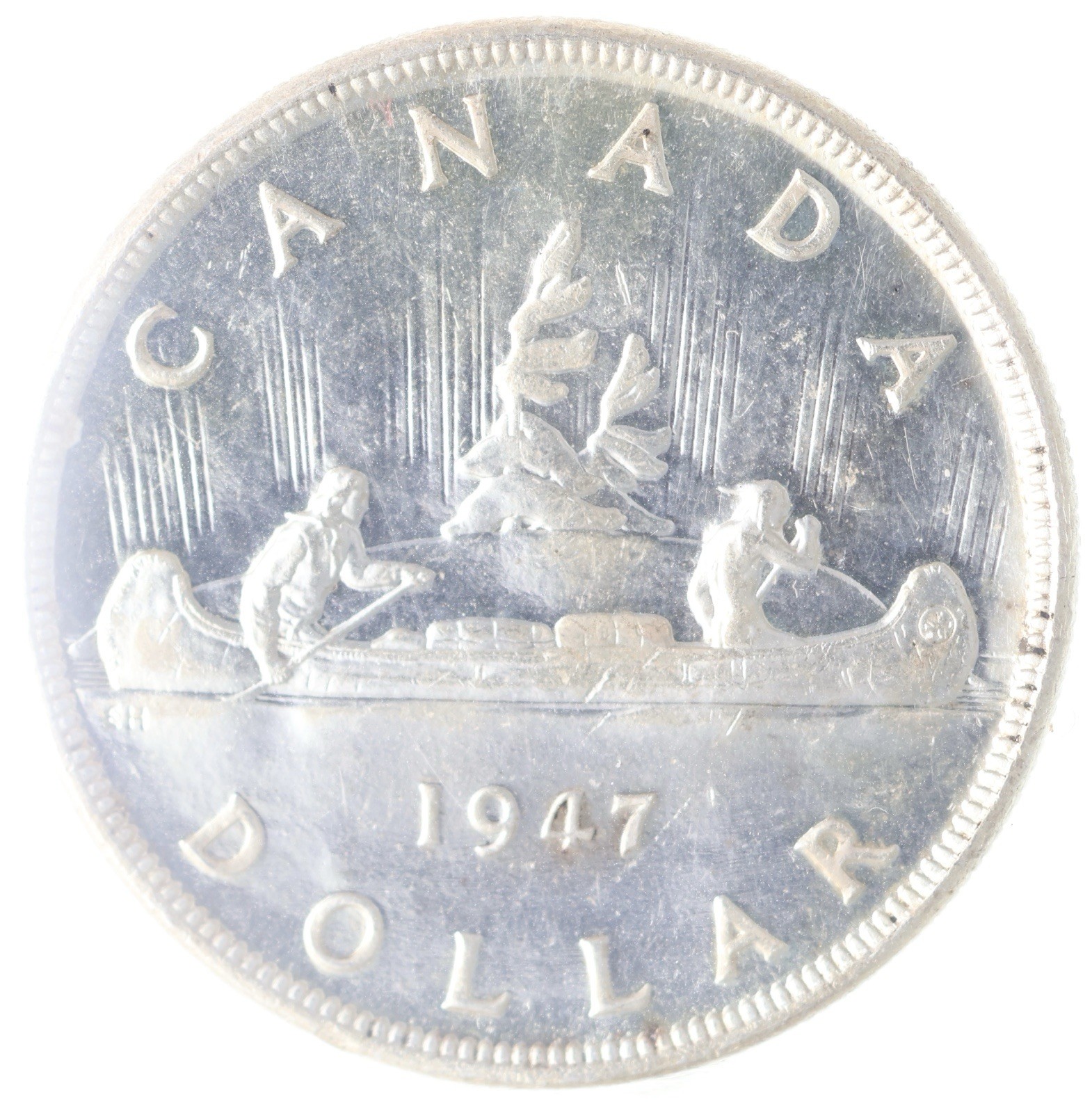 1947 Canada $1 Blunt 7 - ICCS MS63 - XKX 974