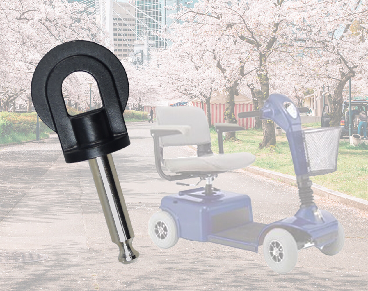 Key (Stereo Plug Style) with Loop Head for Pride Mobility Scooters (KEYSCO1005)