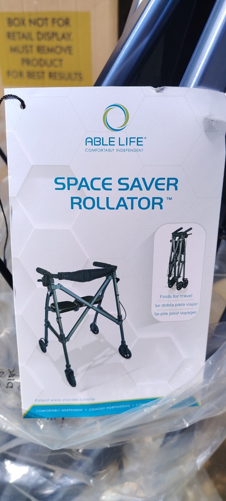 Able Life Space Saver Rollator Short, Lightweight Junior Folding Walker for...