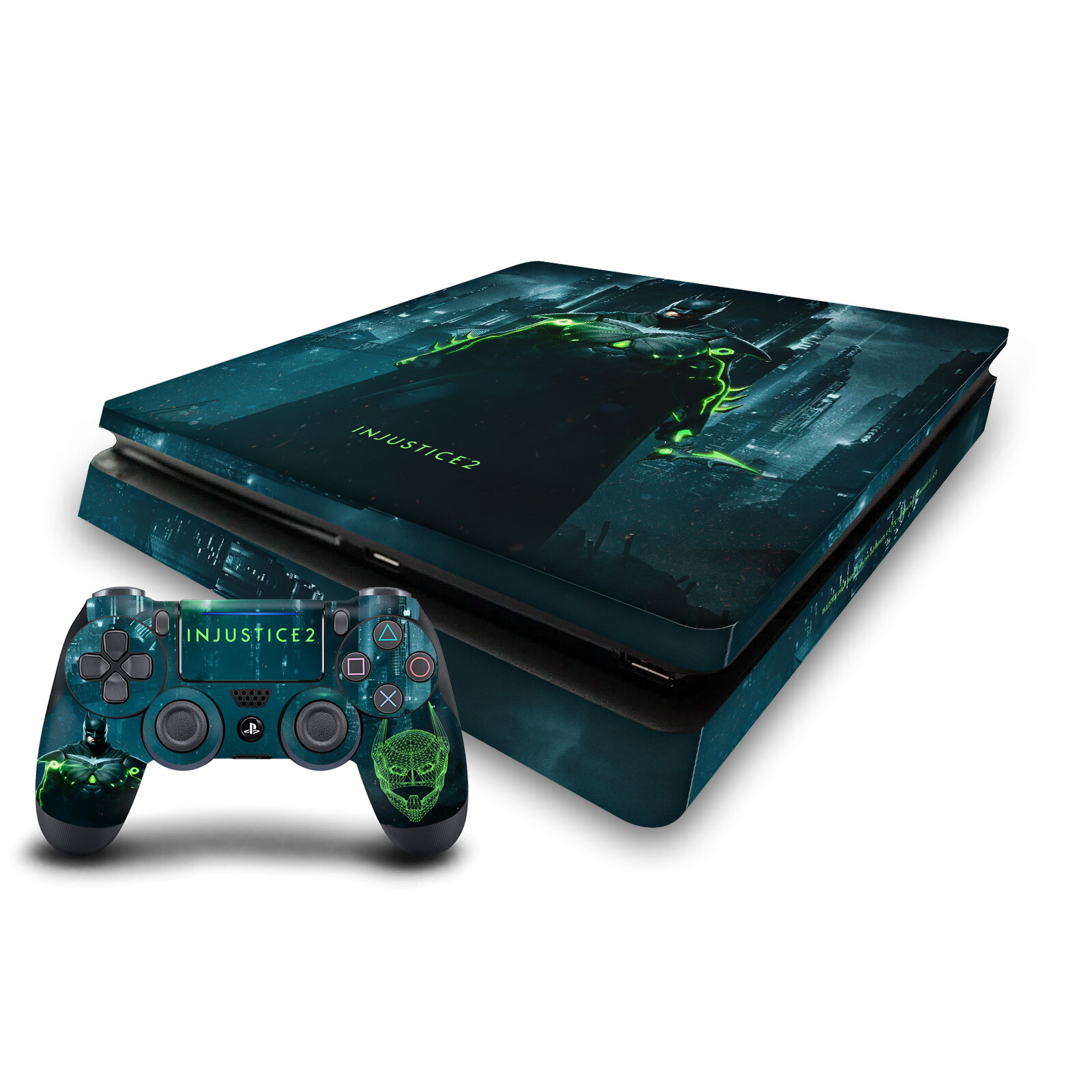 OFFICIAL INJUSTICE 2 CHARACTERS VINYL SKIN FOR PS4 SLIM CONSOLE & CONTROLLER