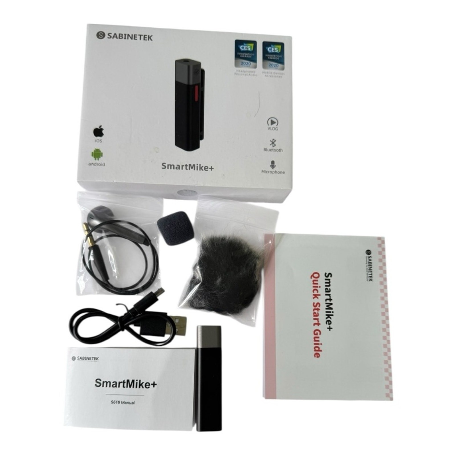 Sabinetek SmartMike+ Wireless Bluetooth Microphone for Content Creators