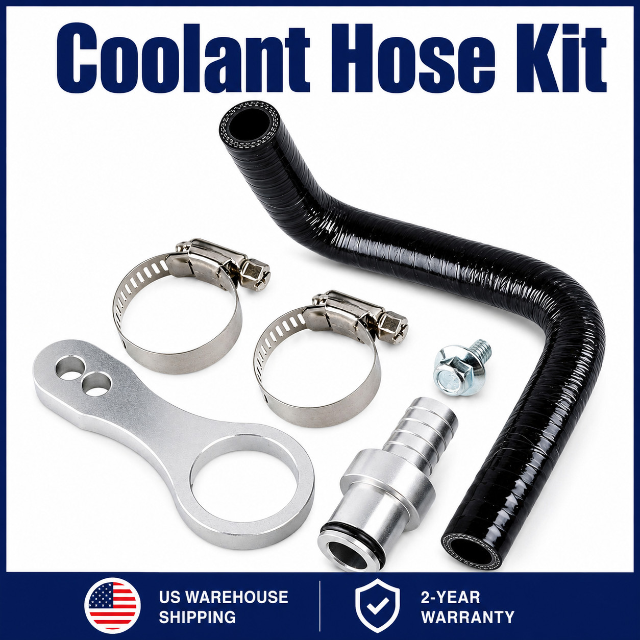 6.7L Coolant Hose Kit Cooler Bypass Adapter For Dodge Ram Cummins 2009-2019