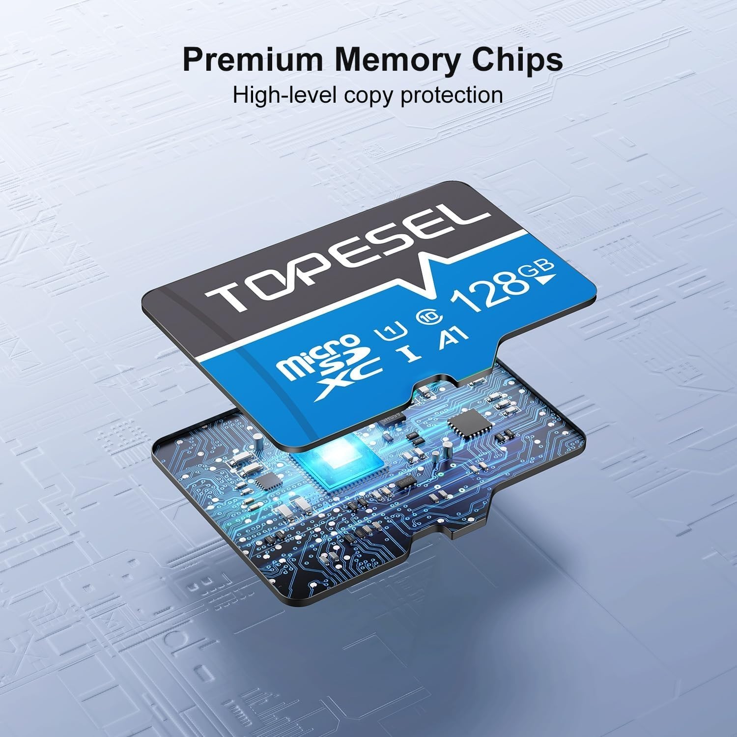 High-Speed 128GB Micro SDXC Card with Adapter