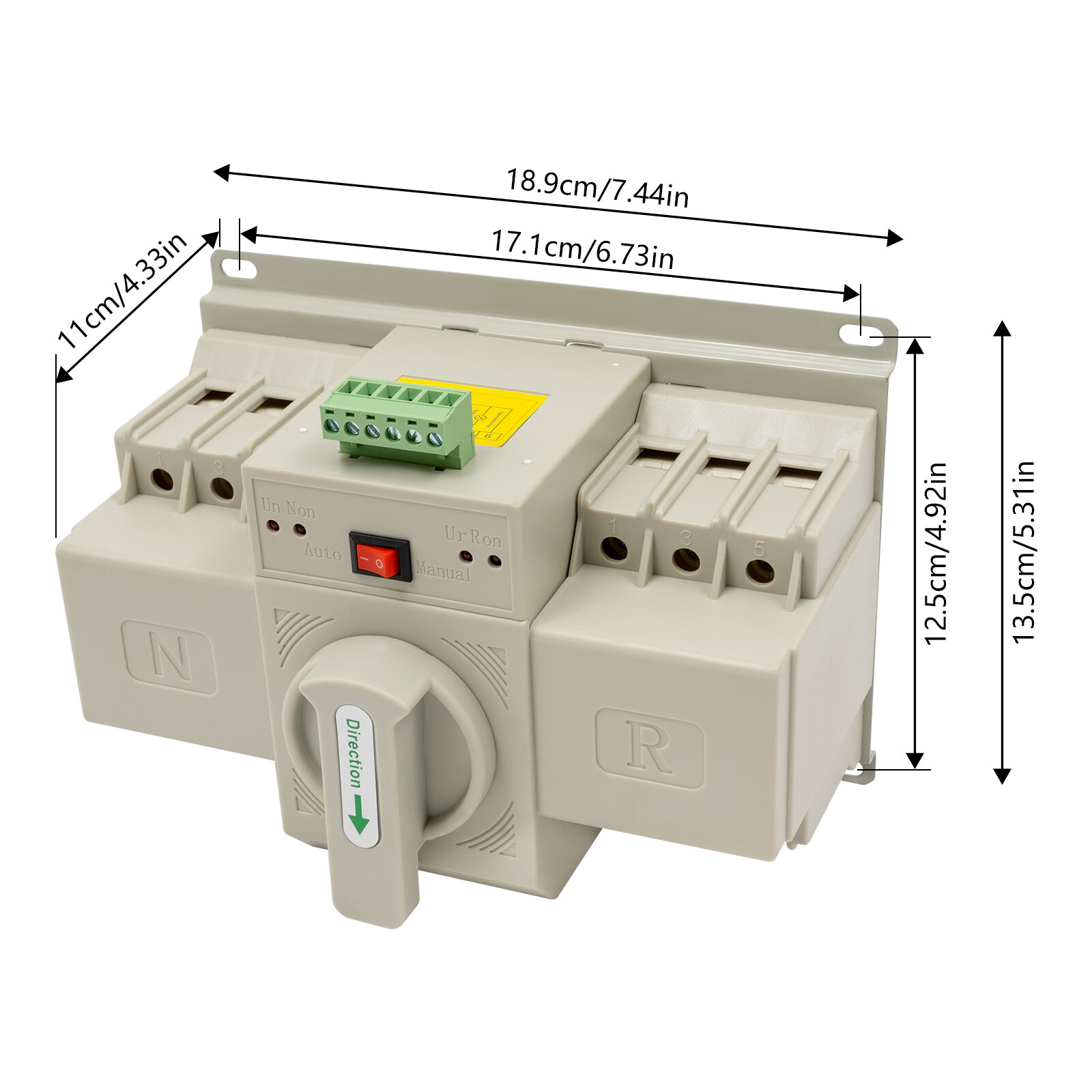 Automatic Double Power Switch Transfer Switch Screw Mounting Switch 110V AC 63A