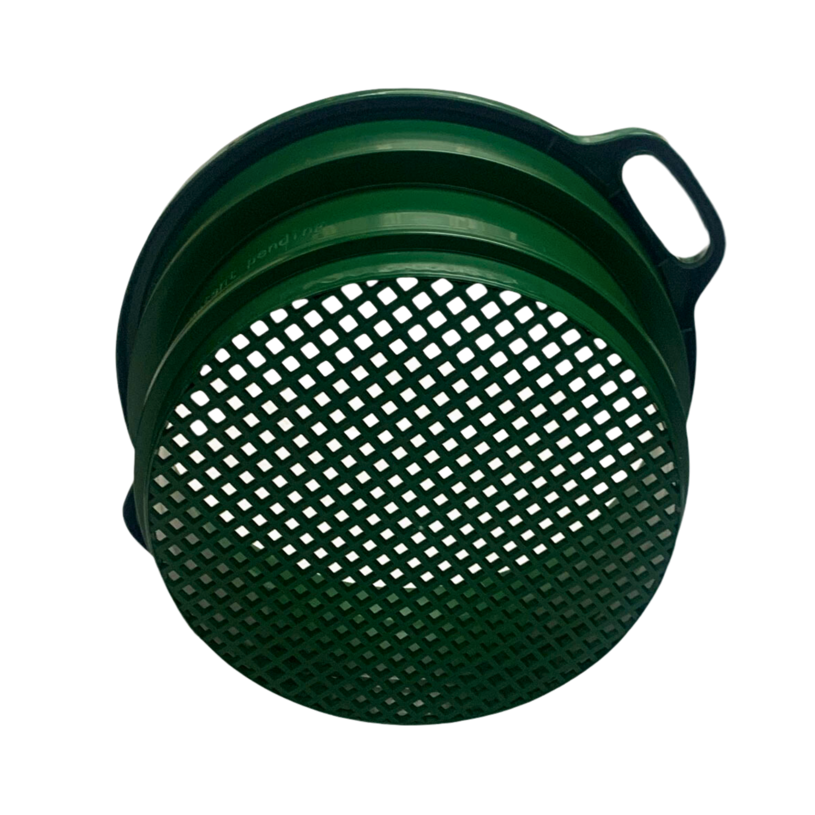 1/4" Mesh Classifier | 6" Deep | Green Plastic Screen With Handle | Stackable
