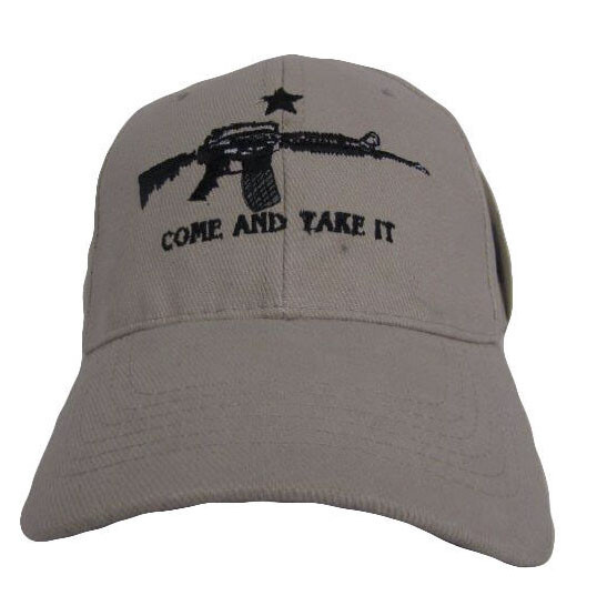 BORDER PATROL Khaki Texas Come and Take it M4 AR-15 Machine Gun Hat Cap