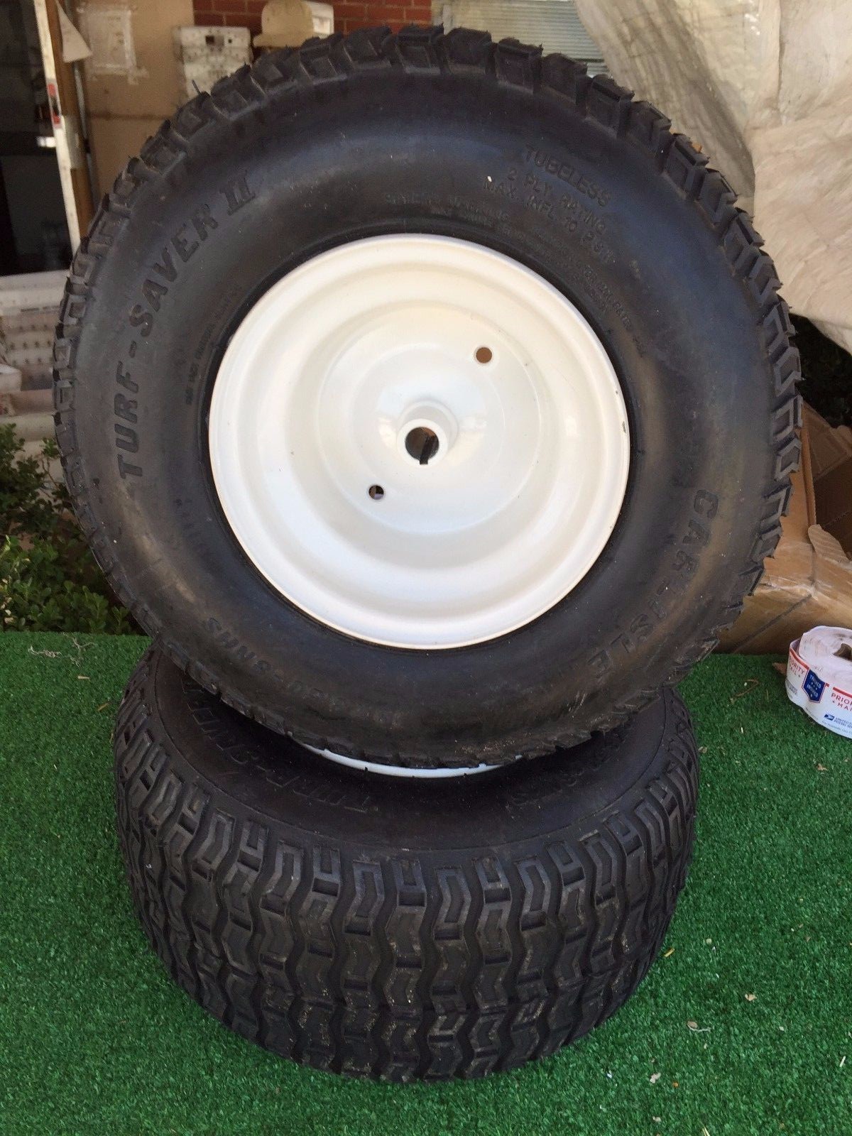 HUSQVARNA 2 OEM CRAFTSMAN POULAN AYP 20x8-8 WHEEL ASSEMBLIES 106108 FREE S&H