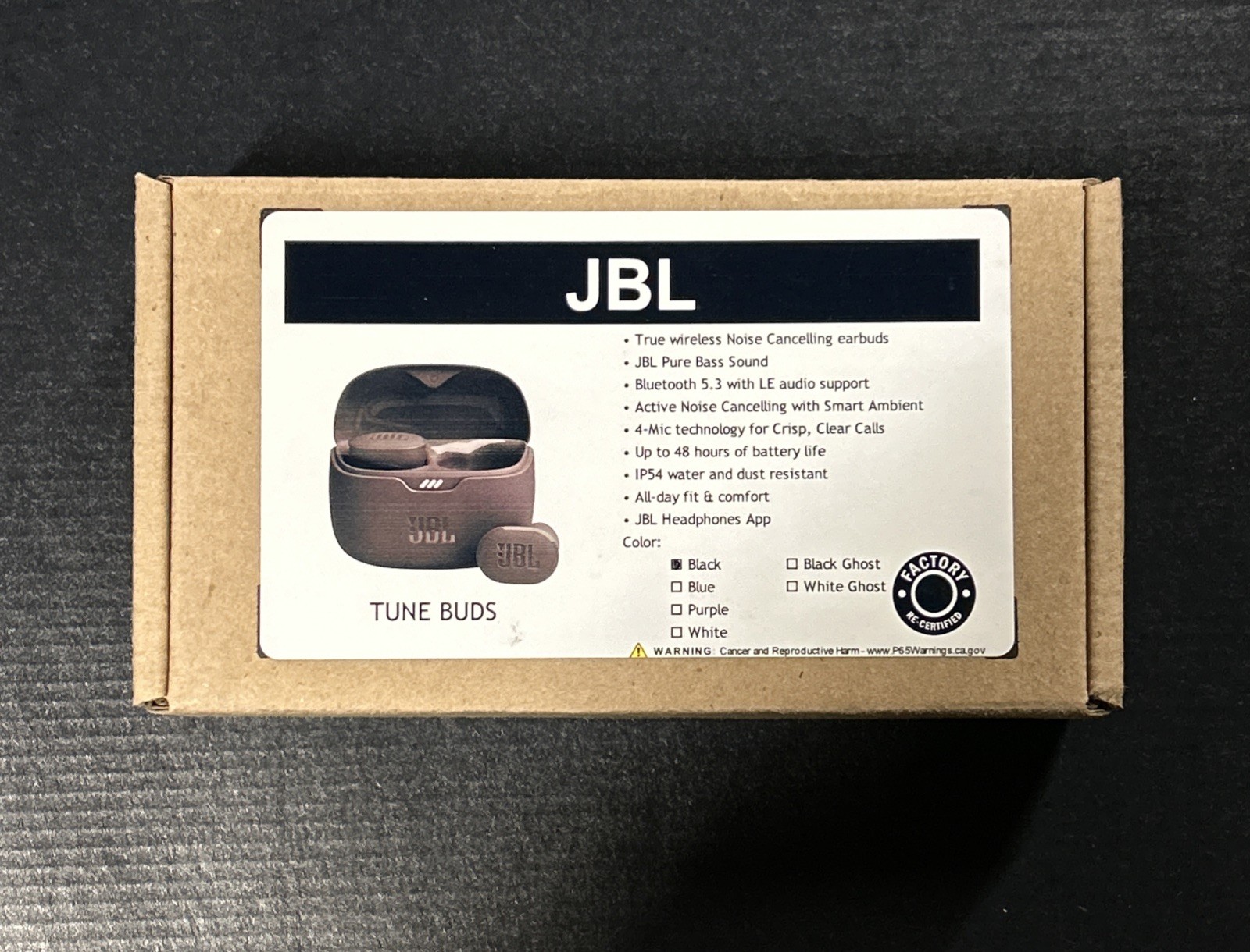 JBL Tune Buds True Wireless Earbuds - Black (JBLTBUDSBLKAM)