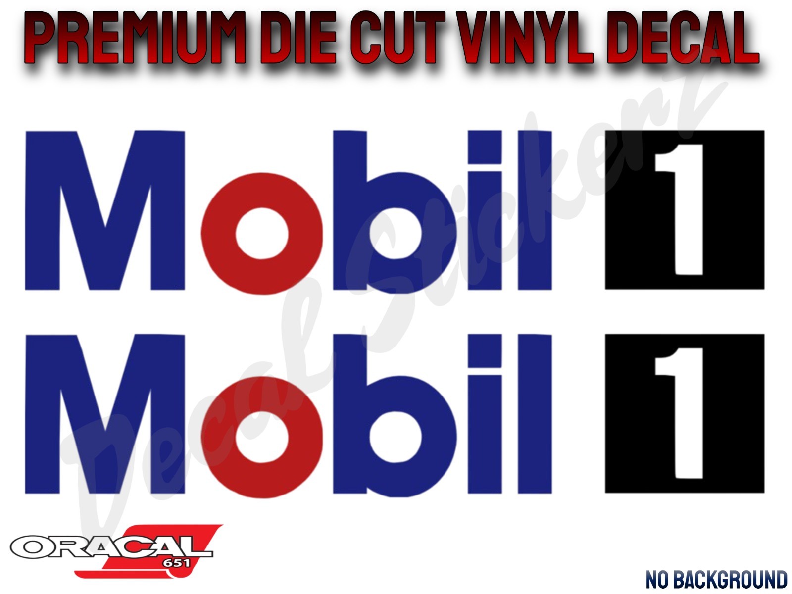 2X MOBIL 1 OIL RACING DECAL STICKER VINYL VEHICLE WINDOW WALL CAR ONE DRAG
