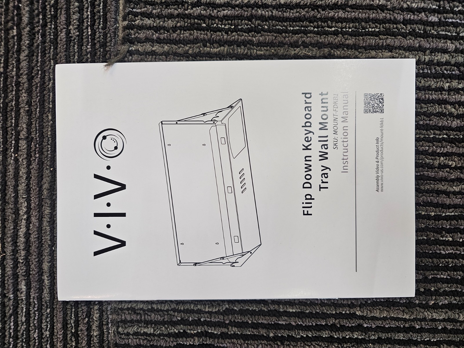 VIVO MOUNT-FDKB1 Flip Down 24" Typing Platform Wall Mount, Fits Keyboards & Mice