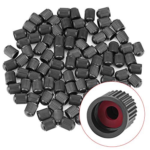 150 Packs Tire Valve Caps, Plastic Valve Stem Caps with O Rubber Ring,