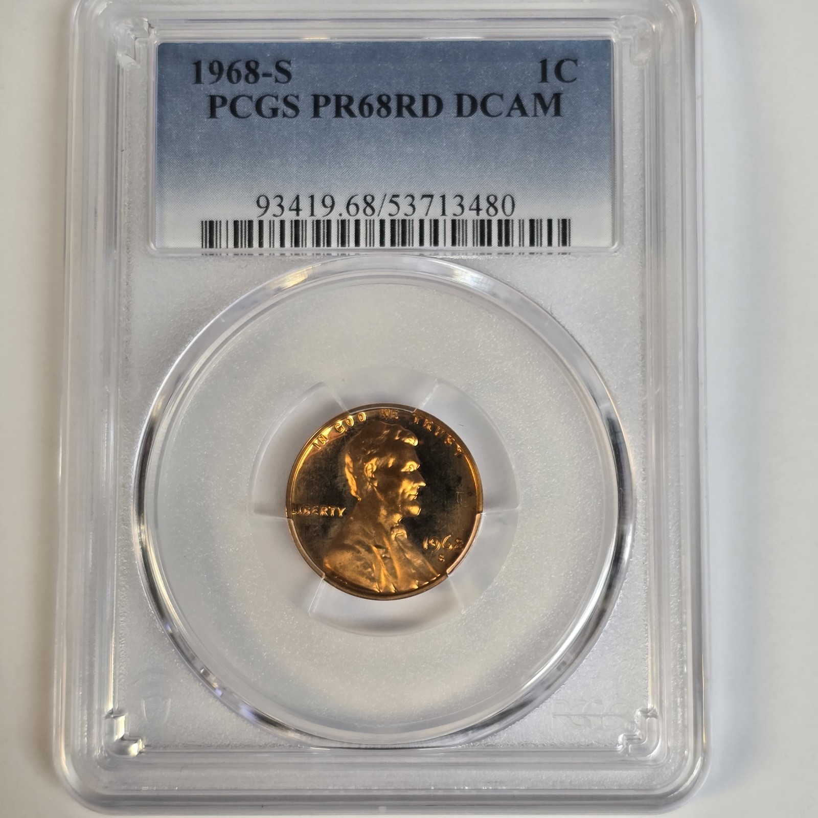 1968-S 1C PCGS PR68RD CAM - Lincoln Cent (Modern)