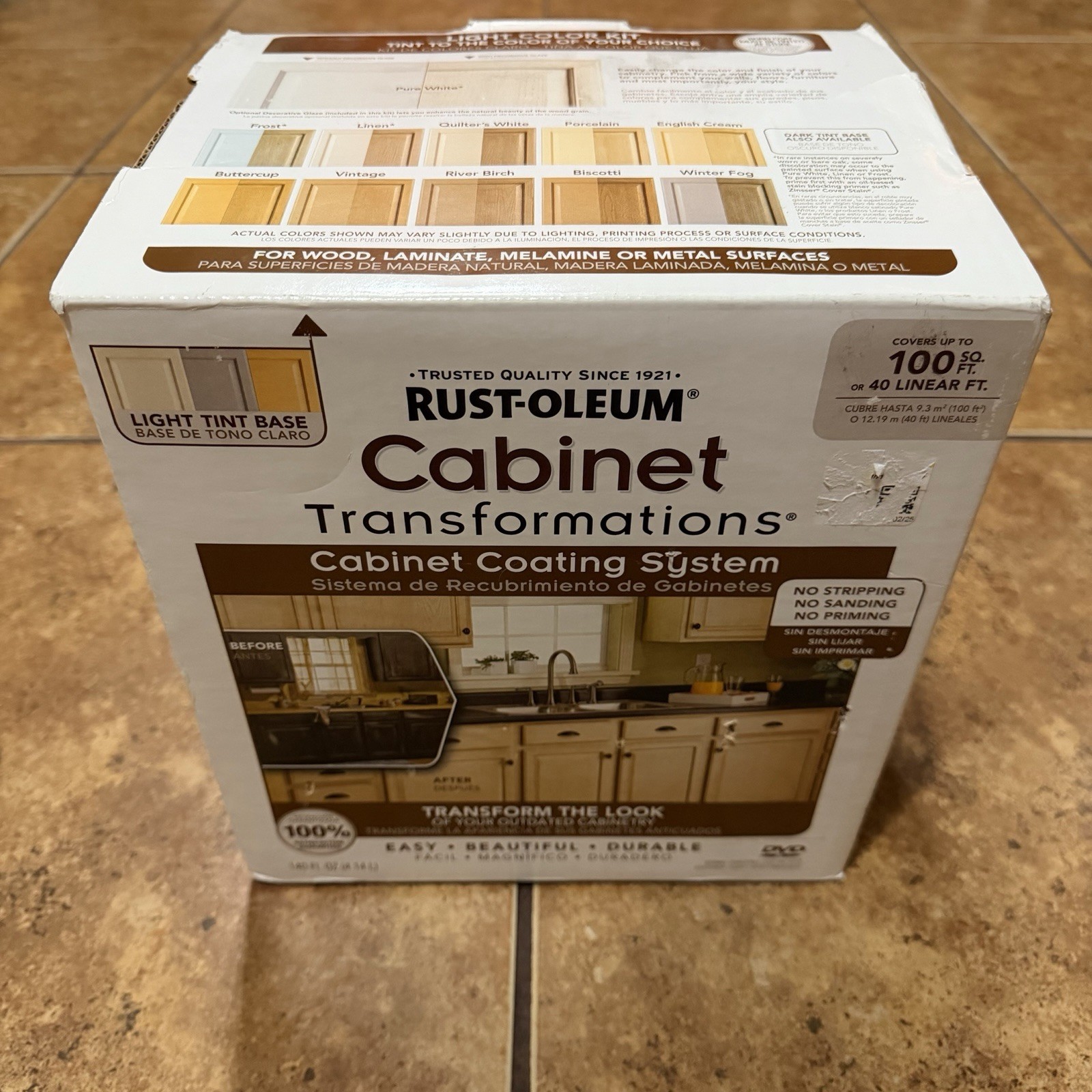 Rustoleum Cabinet Transformations Light Tint Base Complete Coating Kit