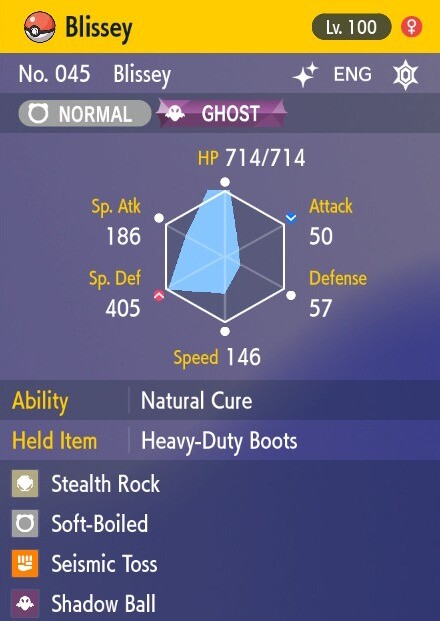 Pokemon Scarlet and Violet 6iv Shiny Max EV Blissey