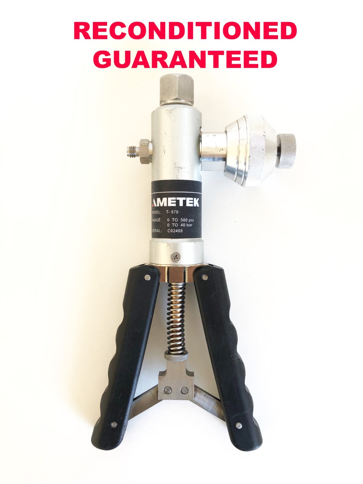 AMETEK PRECISION HAND PUMP FOR PNEUMATIC HIGH PRESSURE CALIBRATOR 580 PSI - USA
