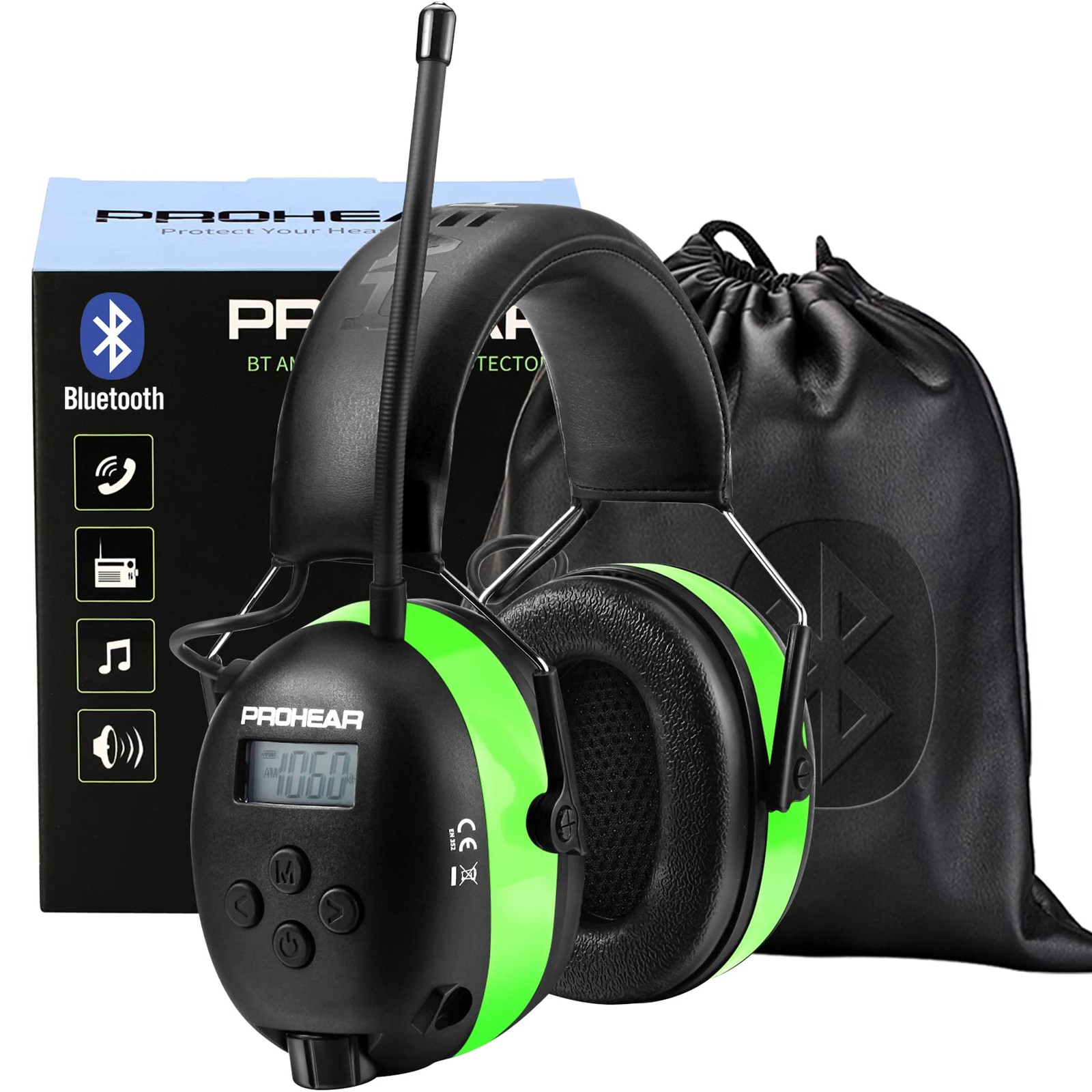 033 Upgraded 5.3 Bluetooth Hearing Protection Am Fm Radio Headphones Noise Reduc