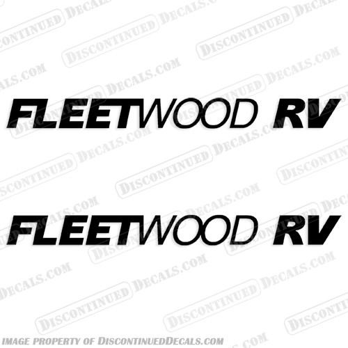 Fits Fleetwood RV Logo Decal - (Set of 2) - Any Color! (2.2" H x 24" L)