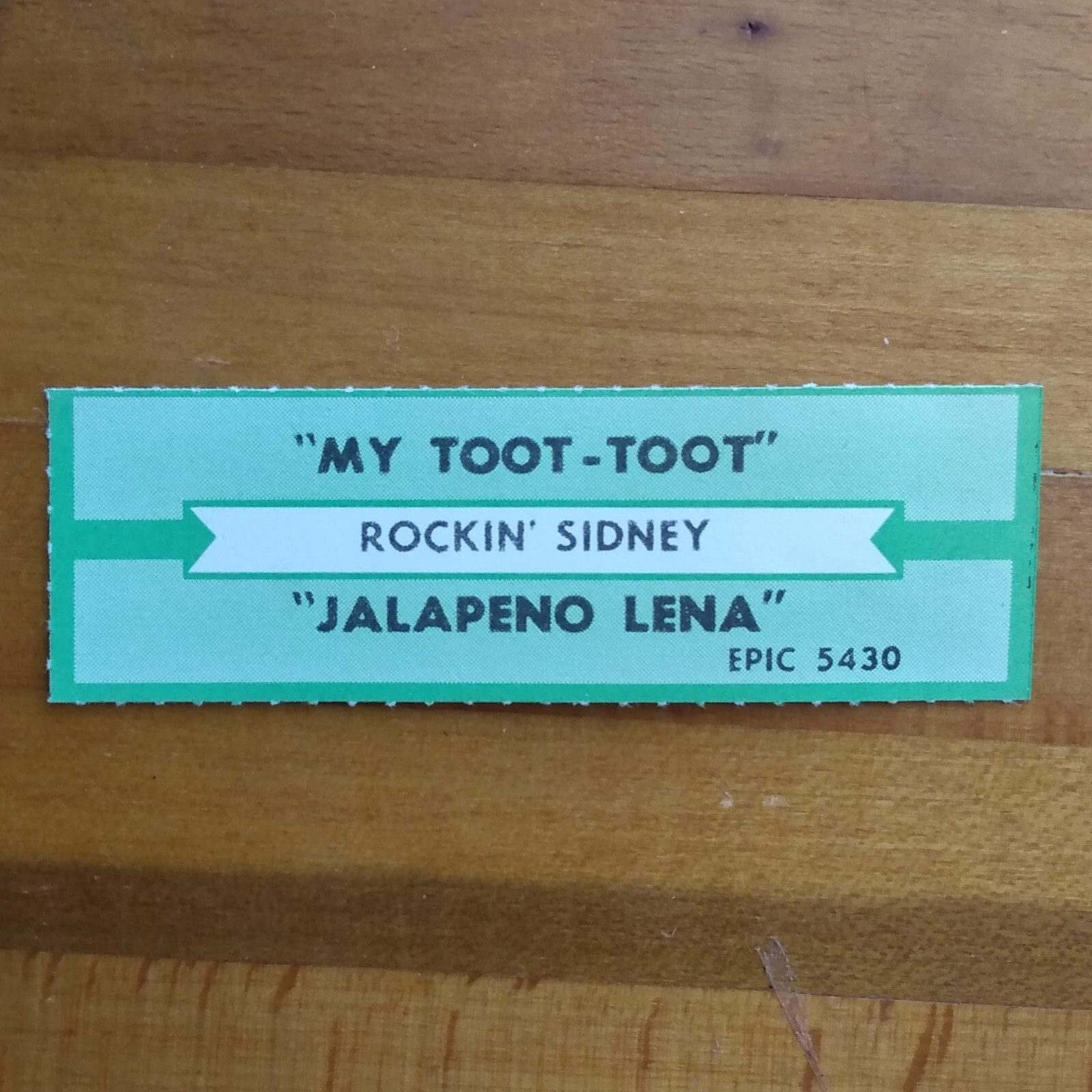Jukebox Strip: ROCKIN' SIDNEY - My Toot-Toot / Jalapeno Lena 1985 Zydeco Simien