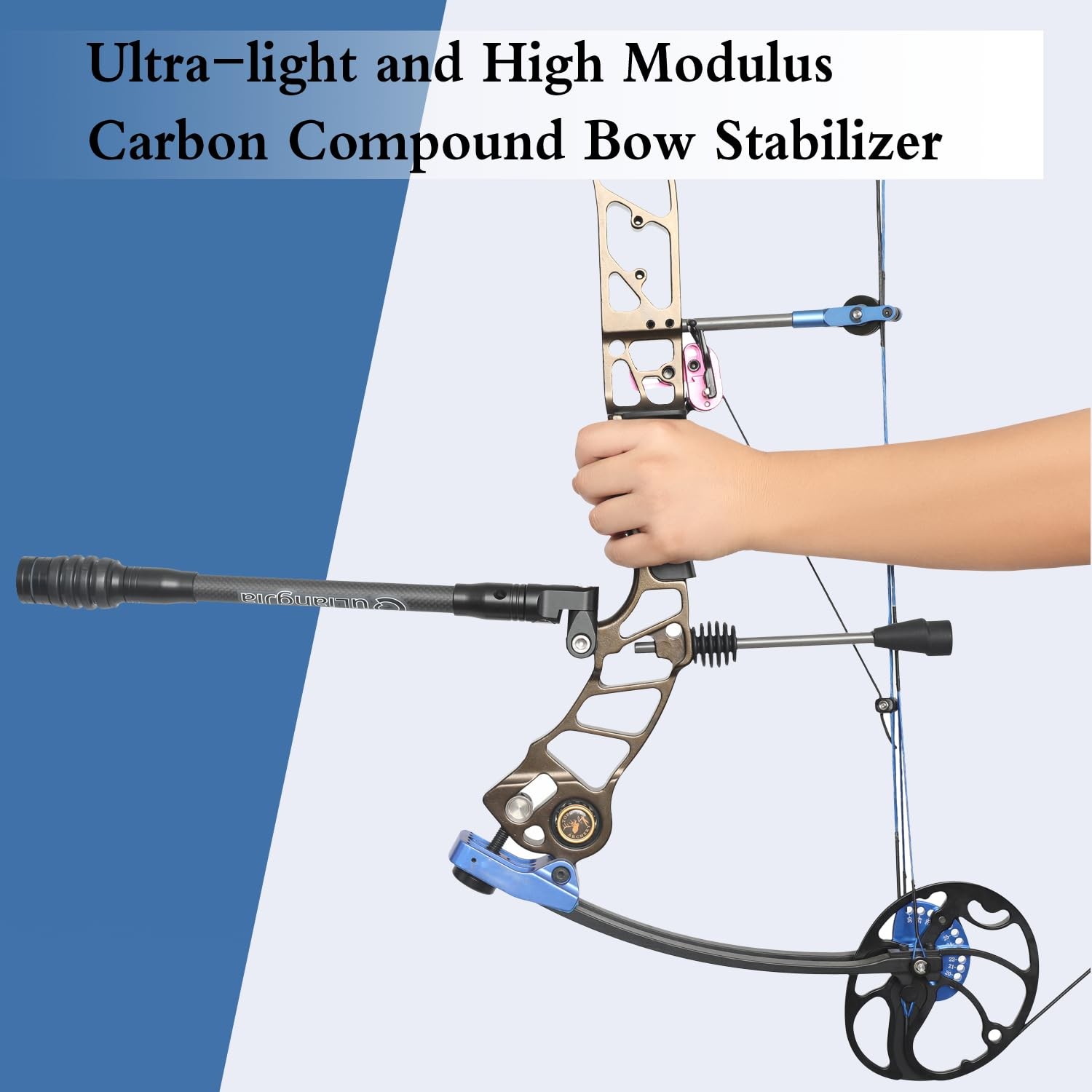 Archery Bow Stabilizer for Compound Bow Hunting 3K High Modulus Carbon Includ...