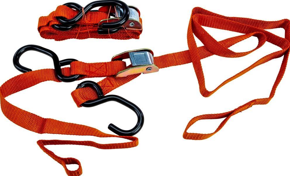 WPS 1" Soft Tye Tie Downs Pair Orange 29-1009