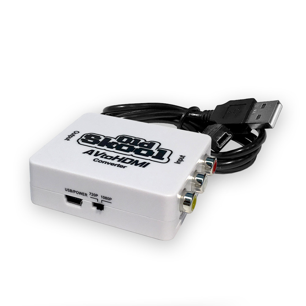 Old Skool AV/RCA to HDMI Converter for NES SNES GENESIS & More! 1080p (OB)