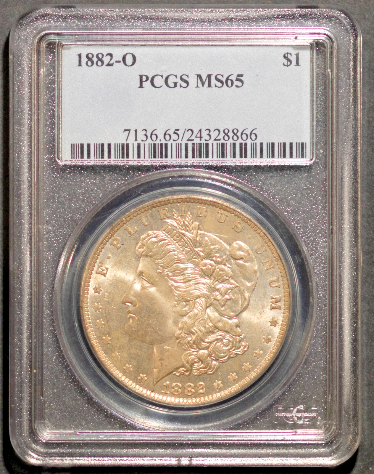 1882-O $1 Silver Morgan Dollar MS 65 PCGS # 24328866 + Bonus Subtle Tone