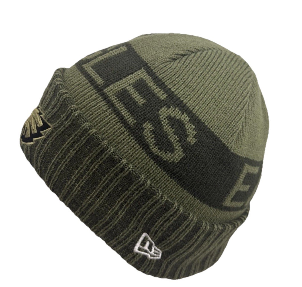 Philadelphia Eagles NFL 2025 Salute to Service New Era Winter Knit Beanie hat