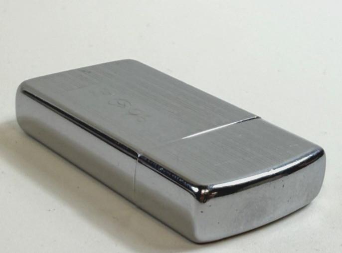 1996 Zippo Slim Pinstripe Lighter Monogrammed LBM
