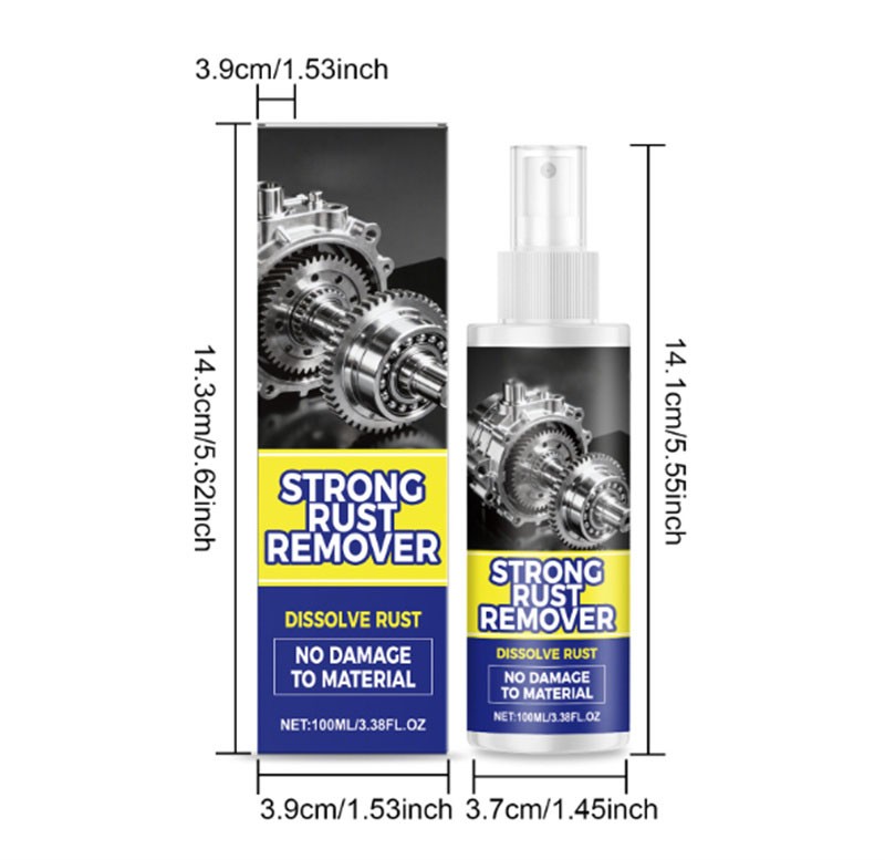 100ml Heavy Duty Rust Remover Spray for Metal - Multipurpose Rust Stain Cleaner