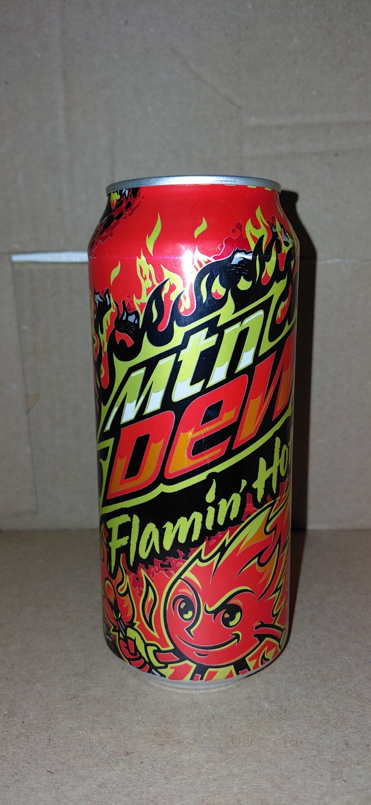 Mountain Dew Flamin Hot Full 16 Ounce Can