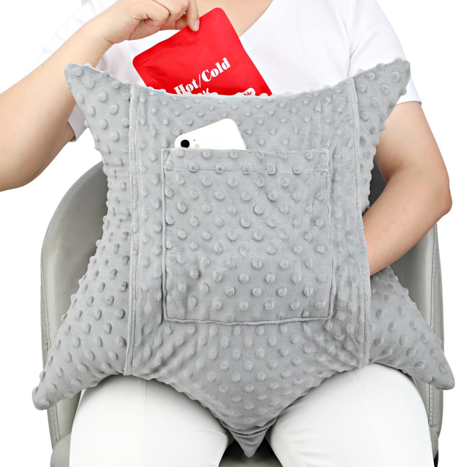Star Shape Hysterectomy Pillow for Abdominal Surgery with 2 Pockets, Hysterec...
