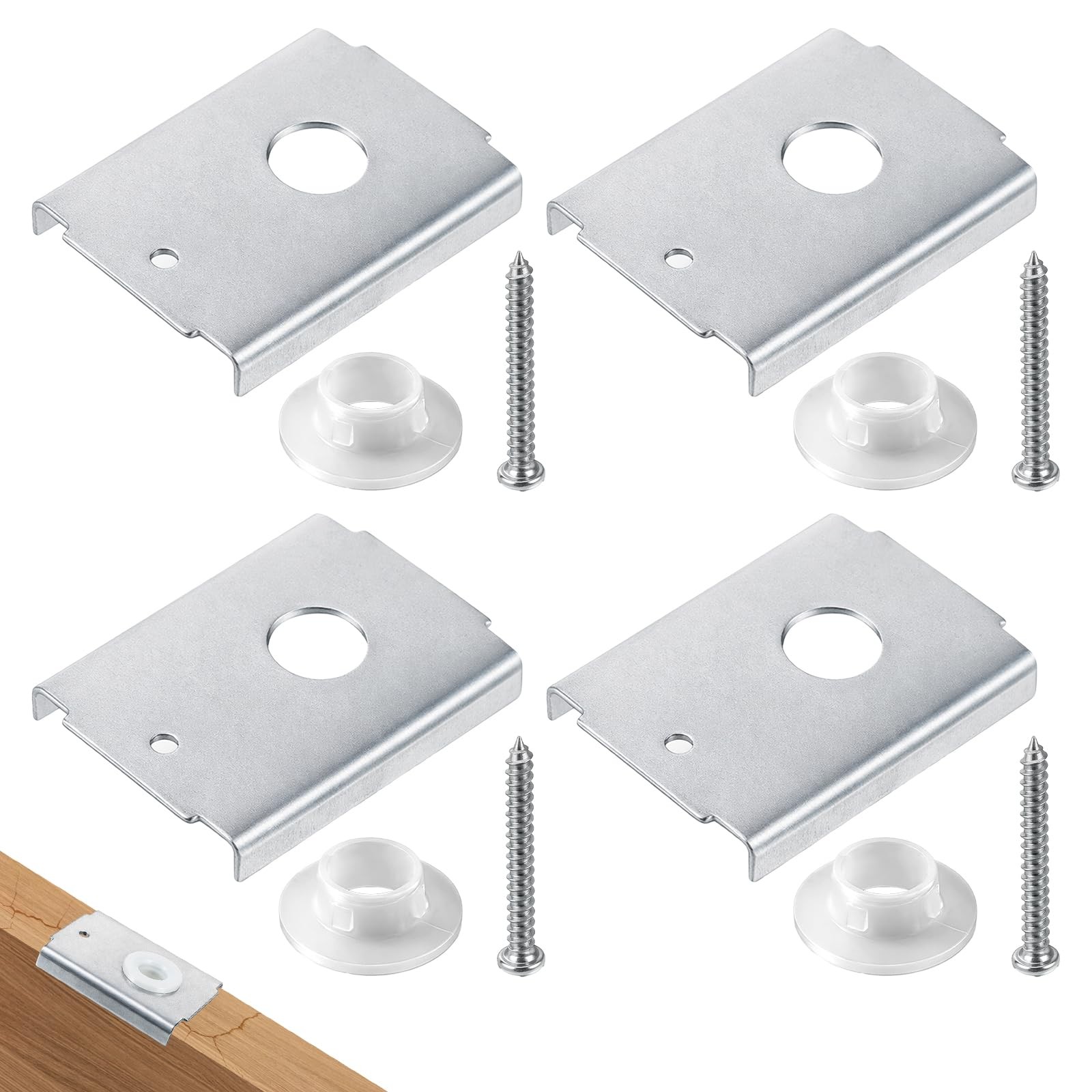 4 Pcs N7192 Bi-Fold Door Repair Bracket, Stainless Steel Bifold Door Repair Kit