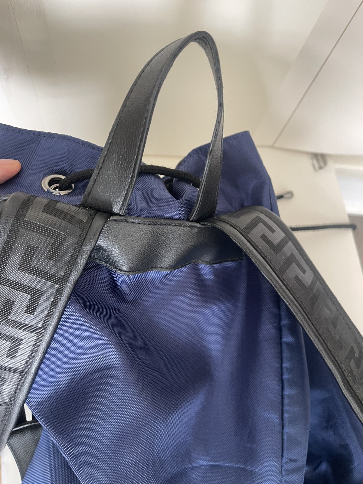 Versace Blue & Black Backpack