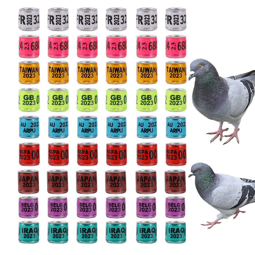 100Pcs Multicolor 8mm Bird Foot Ring For 2023 Racing Pigeon Rings Leg Bands ARPU