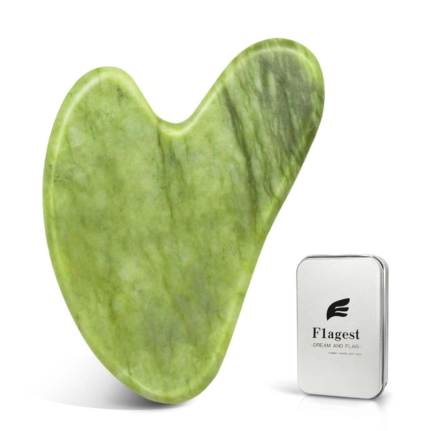 💚Jade Stone Gua Sha Facial Tool 💆 Face Body Massage Jawline Sculpting