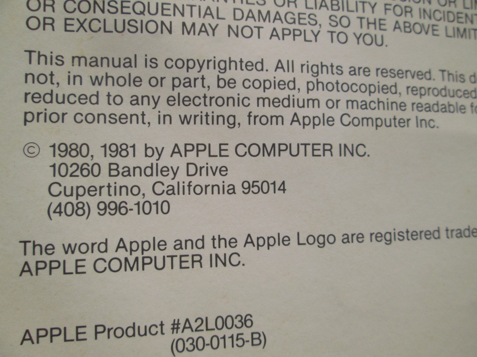 Apple II The DOS Manual Disc Operating System 1981 Spiral Bound Paperback PC